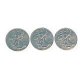 (3) Silver American Eagle $1 Coins, 2020