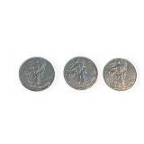 (3) Silver American Eagle $1 Coins, 2020