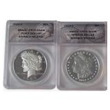 2-Coin Set, 2024-S .999 Silver, Morgan, Peace