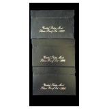 (3) US Mint Silver Proof Sets, 1995-1997