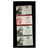 (4) US Mint Silver Proof Sets, 2005-2006