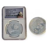 (2) China Panda Coins, ea 1oz .999 Silver