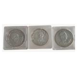 (3) Commemorative Silver Presidential Medals