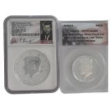 (2) Kennedy Commemorative Coins