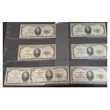 Group of (7) Red Seal $20 Bank Notes