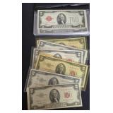 Group of Red Seal $2 Bills