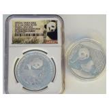 (2) China Panda Coins, .999
