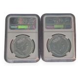 (2) 2106 BV Island $10 Silver Coins, .999