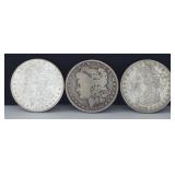 (3) US Morgan Silver Dollar Coins
