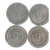 (4) US Morgan Silver Dollars, BU?