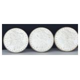 (3) US Morgan Silver Dollar Coins