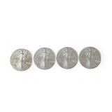 (4) Silver American Eagle $1 Coins, 2024