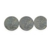 (3) Silver American Eagle $1 Coins, 2022