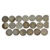 (20) US Franklin Half Dollar Coins