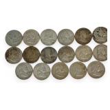 (17) US Franklin Half Dollar Coins