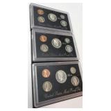 (3) US Mint Silver Proof Sets, 1992-1994