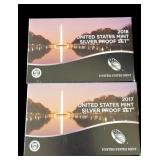 (2) US Mint Silver Proof Sets, 2017, 2018