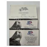 (3) US Mint Silver Proof Sets, 2007