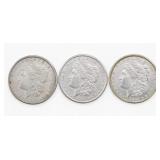 (3) US Morgan Silver Dollar Coins