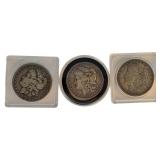 (3) Morgan Silver Dollars