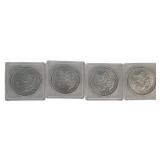 (4) 1881-O Morgan Dollars, Unc
