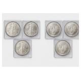 (3) US Silver Eagle Dollar Coins