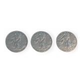(3) Silver American Eagle $1 Coins, 2019