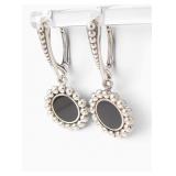 Lagos Sterling, Onyx Caviar Earrings