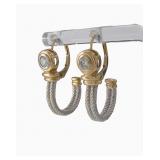14K WG/YG Diamond Earrings
