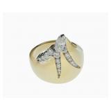14K Yellow Gold Diamond Ring