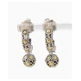 John Hardy Sterling, 18K J Hoop Earrings