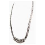 John Hardy Sterling, 18K Dot Slide Pendant, Chain
