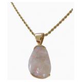 14K Yellow Gold Opal necklace