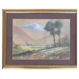 Edward R Sitzman 14x20 WC Snow Capped Mountain