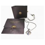 John Hardy Twisted Pave Sapphire Pendant Necklace
