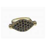 18K Yellow Gold Sapphire Ring