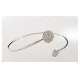 18K White Gold Diamond Bangle Bracelet