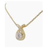 14K Yellow Gold Diamond Necklace