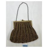 Vintage Beaded Evening Bay/Purse Copper/Gold Bds