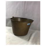 Brass Pot, 13" Round x 9" High w/ Handle