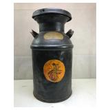 Antique Painted Lansville Creamerty Milk Can