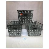 Vintage Washburn Co, Gym Locker Wire Baskets, 3ea