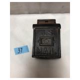 Antique Cast Iron U.S. Mailbox Coin Bank