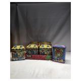 M&M,s  Christmas Village Collectibles Series Cans