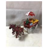Cast Iron CocaCola Wagon w/ Driver