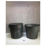 Antique Galvanized Water Buckets