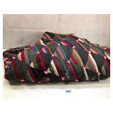 Vintage Handmade Knotted Scrap QUilt