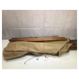 Antique Military Canvas Cot