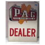 Vintage P-A-G Dealer sign