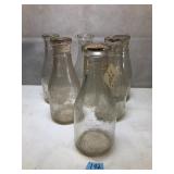 Antique Universal Store Glass Milk Bottles